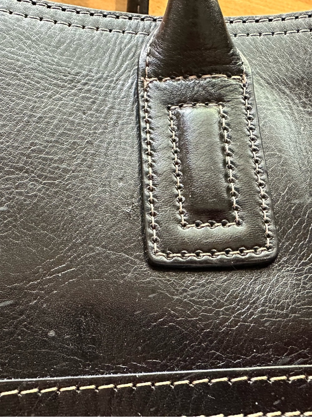 Fossil Black Leather Workbag - Picture 9 of 12
